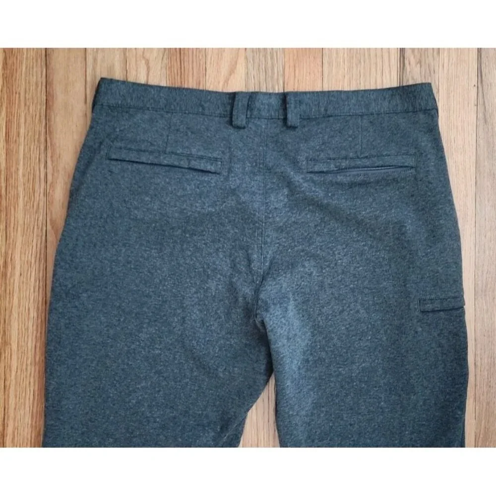 Duluth Trading Travel Pants Flex Incog- Chino Soft Knit Stretch Comfy 38x30 Grey